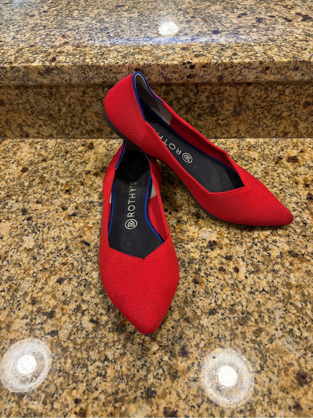 Rothy's The Point II Flats Lollipop Red Size 10.5